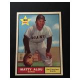 1961 Topps Matty Alou Rookie Card #327
