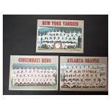 1970 Topps Team Cards Yankees Reds Braves