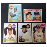 1969 Topps Baseball 5 Card Lot