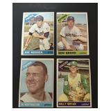 1966 Topps Baseball 4 Card Lot