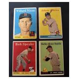 1958 Topps Baseball 4 Card Lot