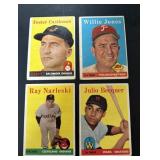 1958 Topps Baseball Card Lot of 4