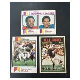 O.J. Simpson Lot 1973 & 1974 Topps 3 Cards