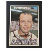 1967 Topps Eddie Mathews Card #166 BRAVES HOF