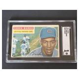 1956 Topps Ernie Banks #15 CUBS HOF SGC 1