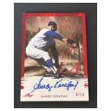 Sandy Koufax Autograph #ed 6/10 Dodgers Leaf SP