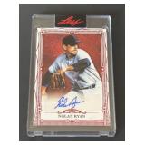 Nolan Ryan Autograph #ed 3/3 SP Leaf HOF