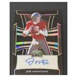 Joe Montana Autograph #ed 1/3 Leaf Metal Black SP