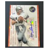 Roger Staubach Autograph #d 2/3 Cowboys SP Leaf