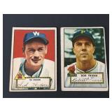 1952 Topps Baseball Card Lot of 2