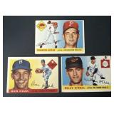 1955 Topps Baseball Card Lot of 3