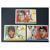1955 Topps Baseball Card Lot of 3
