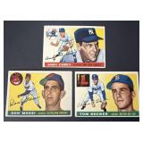 1955 Topps Baseball Card Lot of 3