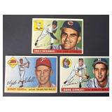 1955 Topps Baseball Card Lot of 3