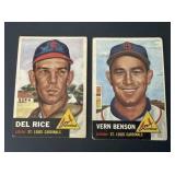 1953 Topps Baseball Card Lot of 2 CARDINALS