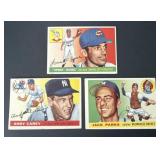 1955 Topps Baseball Card Lot of 3