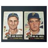 1953 Topps Baseball Card Lot of 2 PIRATES