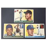 1955 Topps Baseball Card Lot of 3