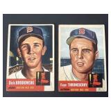 1953 Topps Baseball Card Lot of 2 RED SOX