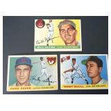 1955 Topps Baseball Card Lot of 3