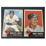 1953 Topps Baseball Card Lot of 2 Brooklyn Dodgers
