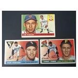 1955 Topps Baseball Card Lot of 3