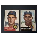 1953 Topps Baseball Card Lot of 2