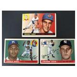 1955 Topps Baseball Card Lot of 3