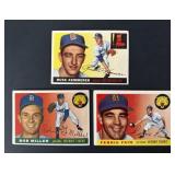 1955 Topps Baseball Card Lot of 3