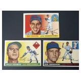 1955 Topps Baseball Card Lot of 3