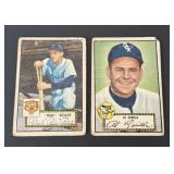 1952 Topps Baseball Card Lot of 2