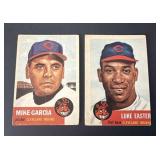 1953 Topps Baseball Card Lot of 2 REDS
