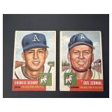 1953 Topps Baseball Card Lot of Athletics