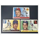 1955 Topps Baseball Card Lot of 3