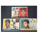 1955 Topps Baseball Card Lot of 3