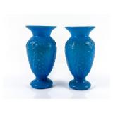 19TH CENTURY BLUE GLASS VASES