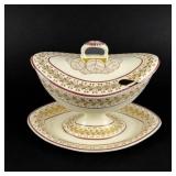CREAMWARE COVERED SAUCE TUREEN