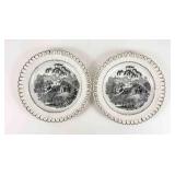 19TH CENTURY CREAMWARE PLATES