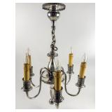 LARGE SILVERPLATED CHANDELIER