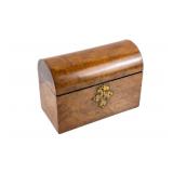 VICTORIAN BURLWOOD TEA CADDY