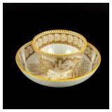 EARLY 19TH C. TEA BOWL AND SAUCER