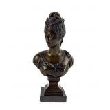 BROYON:  BRONZE BUST OF A FRENCH LADY