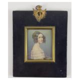 EXCELLENT 19TH C. MINIATURE OF A YOUNG WOMAN