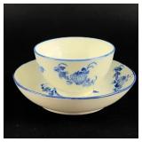 18TH C. CAUGLEY TEA BOWL AND SAUCER