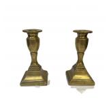 GEORGIAN  BRASS CANDLESTICKS