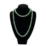 MID 20TH C. GREEN JADE NECKLACE