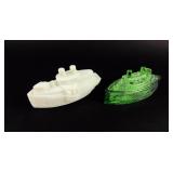 PRESSED GLASS SOUVENIR DISHES