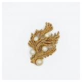 ALFRED PHILIPPE:  TRIFARI CORAL BROOCH