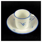 18TH CENTURY COFFEE CAN AND SAUCER