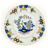 18TH C. ENGLISH TIN GLAZED PLATE